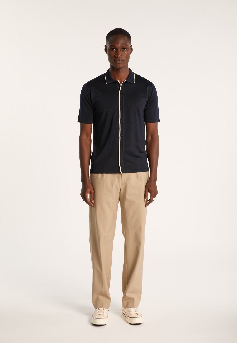 Short-sleeved shirt in Fil Lumière - Roman