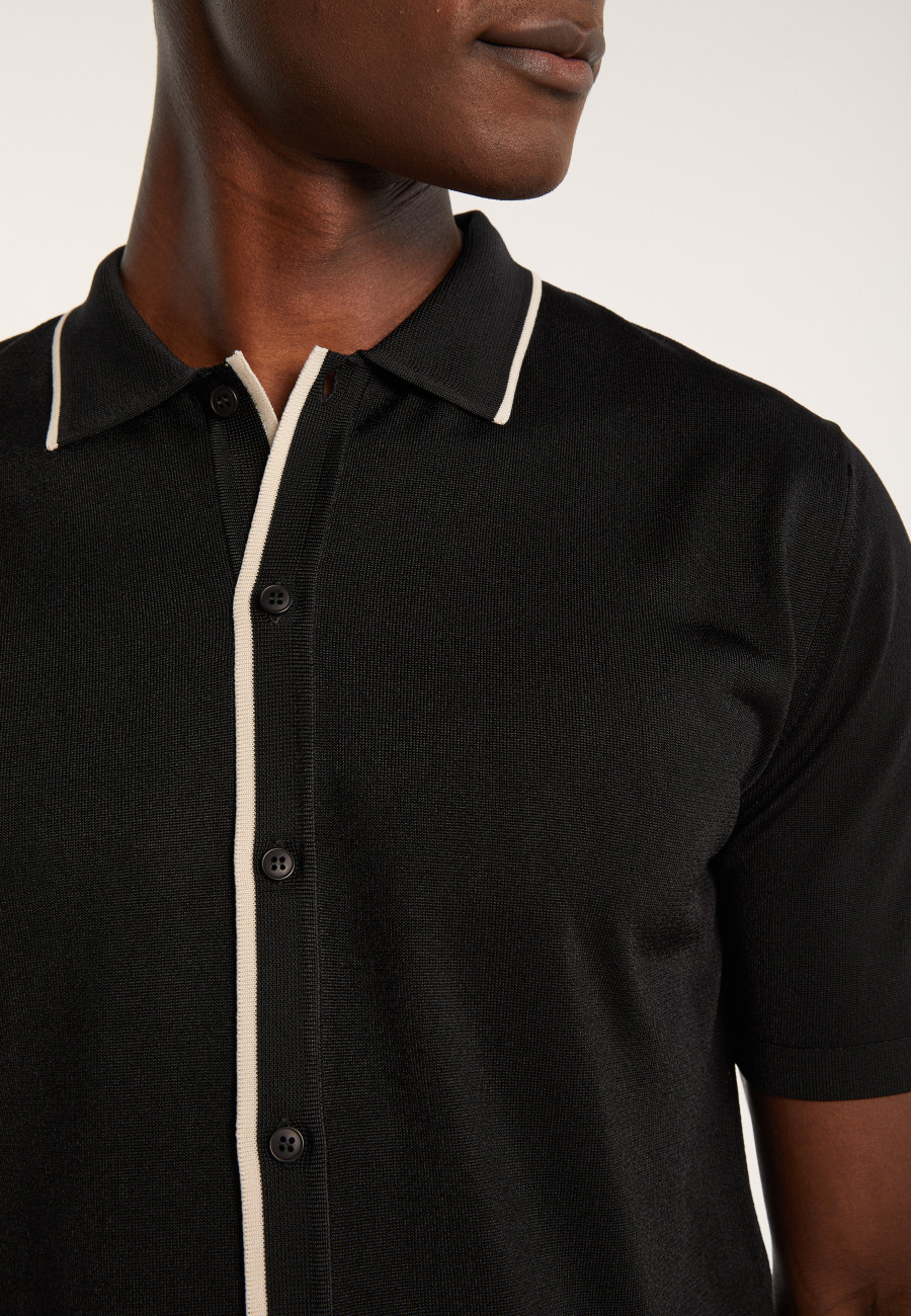 Short-sleeved shirt in Fil Lumière - Roman