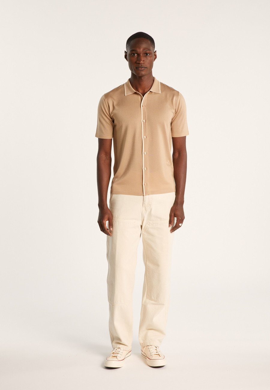 Short-sleeved shirt in Fil Lumière - Roman