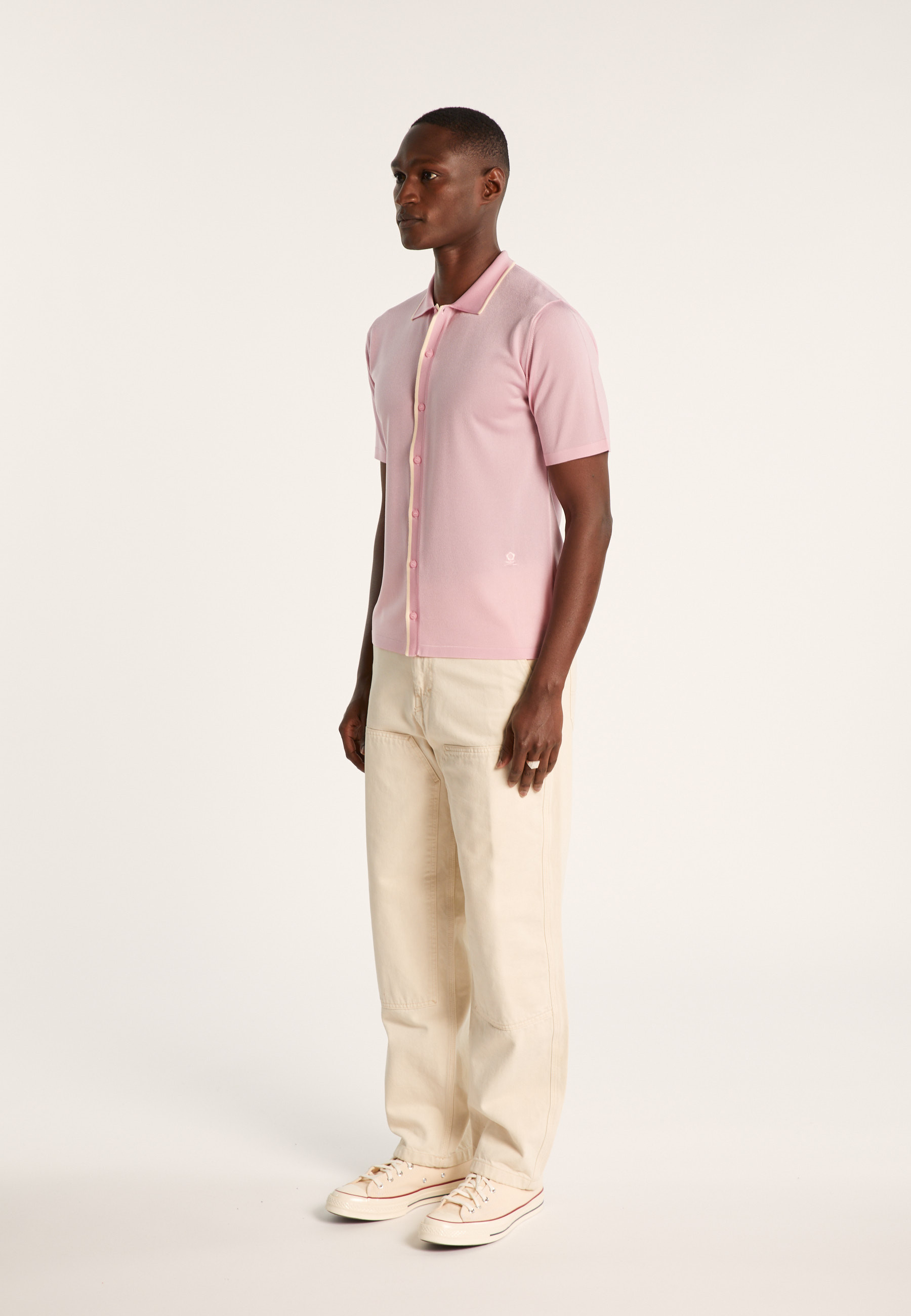 Short-sleeved shirt in Fil Lumière - Roman