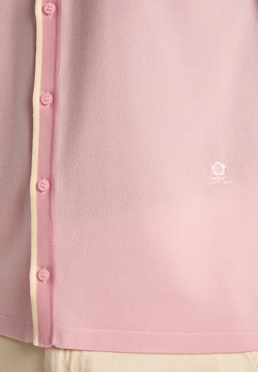 Short-sleeved shirt in Fil Lumière - Roman