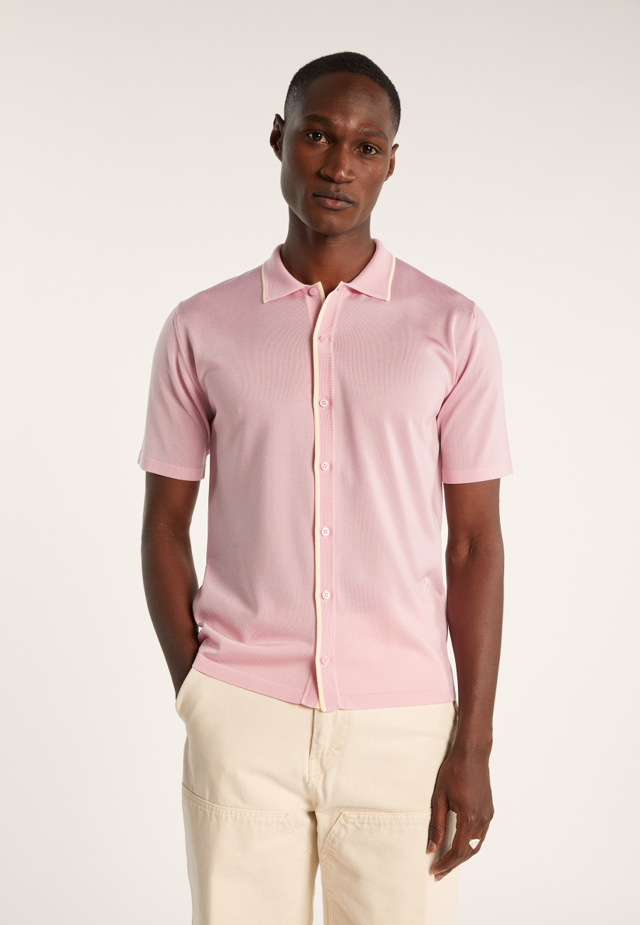 Short-sleeved shirt in Fil Lumière - Roman