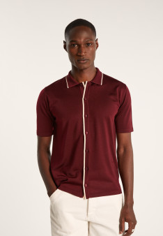 Short-sleeved shirt in Fil Lumière - Roman