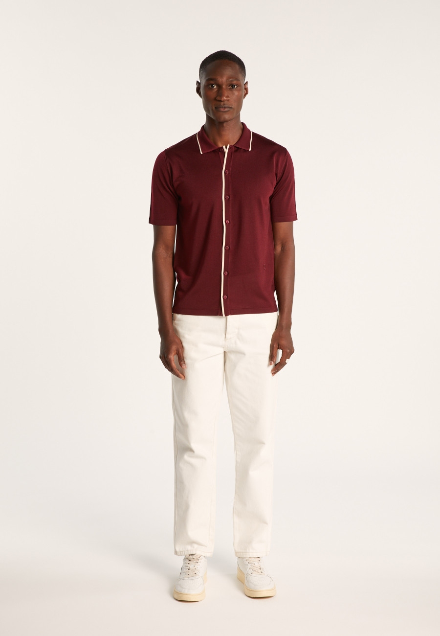 Short-sleeved shirt in Fil Lumière - Roman