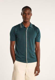 Short-sleeved shirt in Fil Lumière - Roman