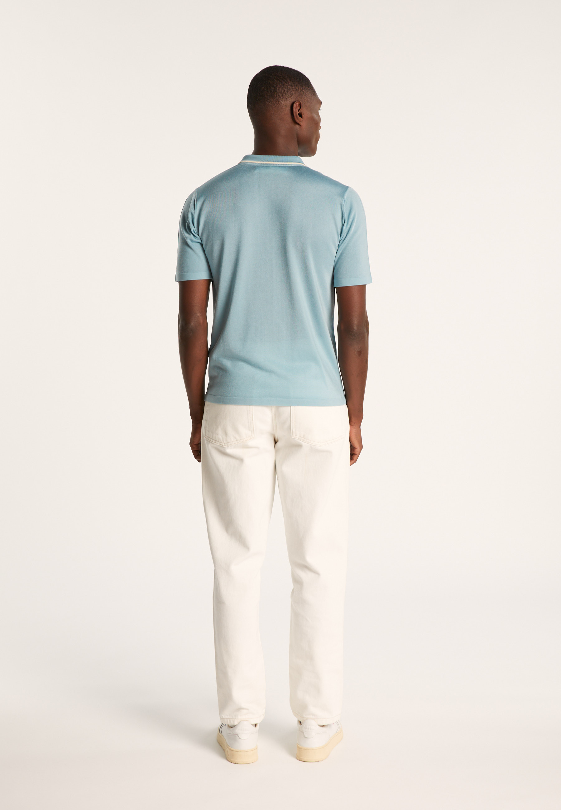 Short-sleeved shirt in Fil Lumière - Roman