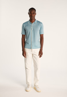 Short-sleeved shirt in Fil Lumière - Roman