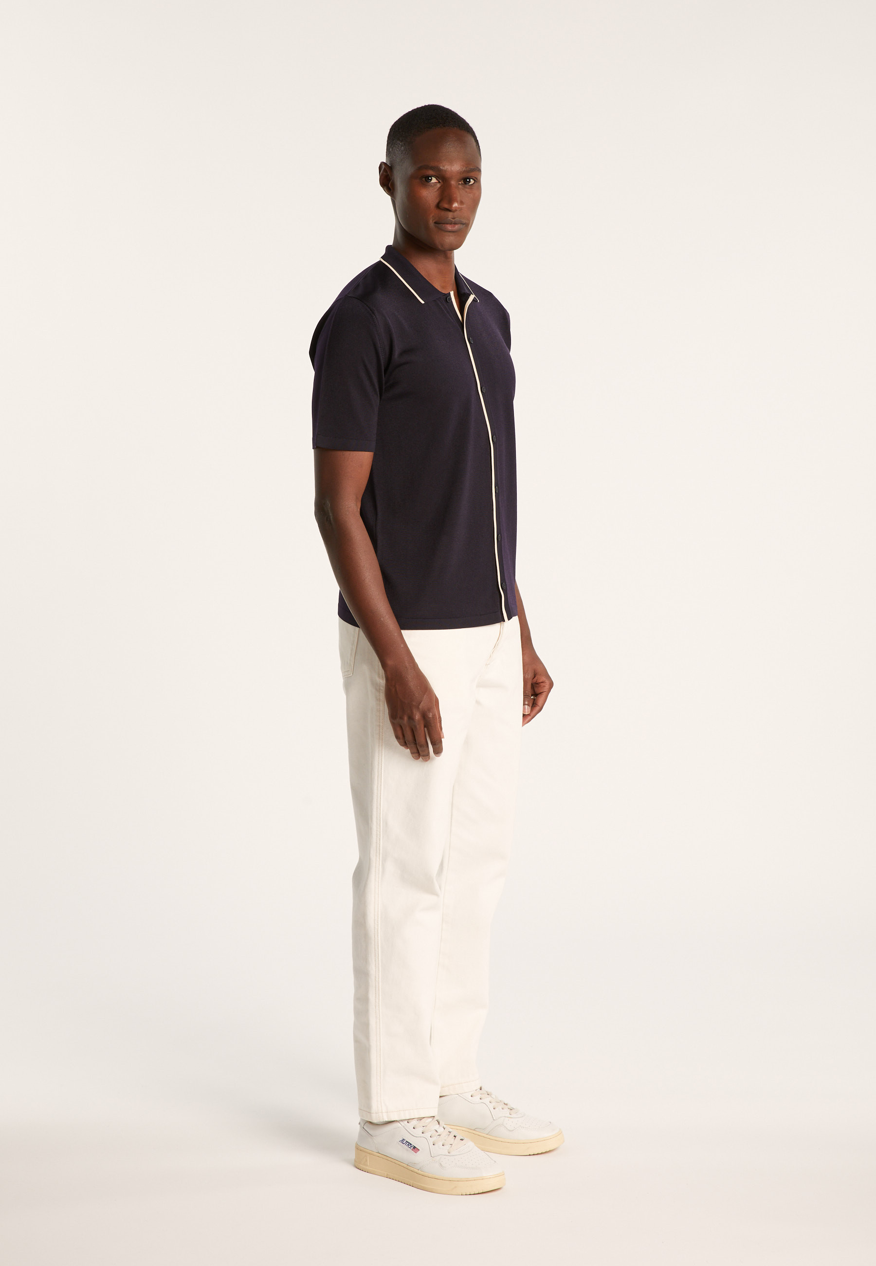 Short-sleeved shirt in Fil Lumière - Roman