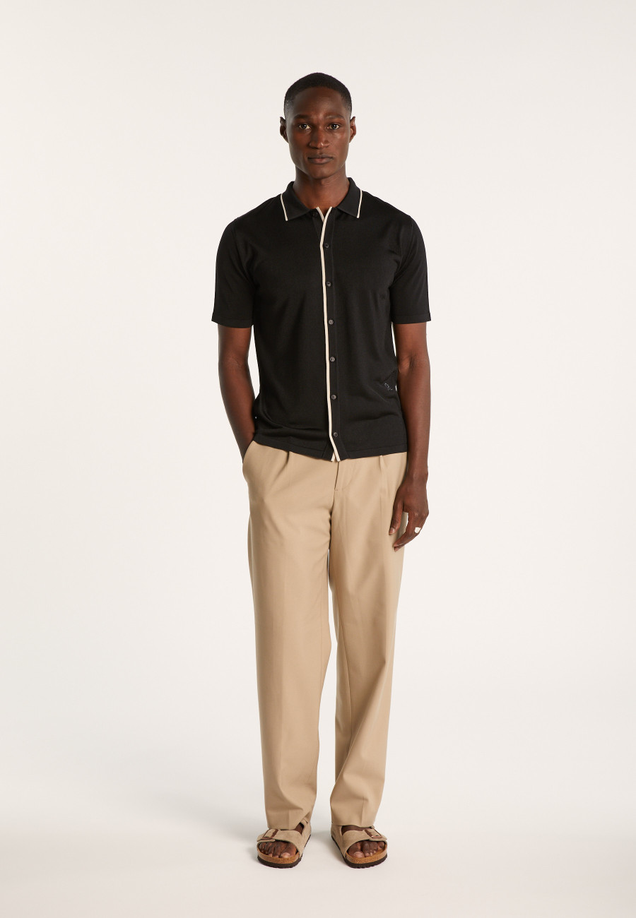 Short-sleeved shirt in Fil Lumière - Roman