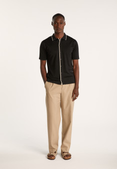 Short-sleeved shirt in Fil Lumière - Roman