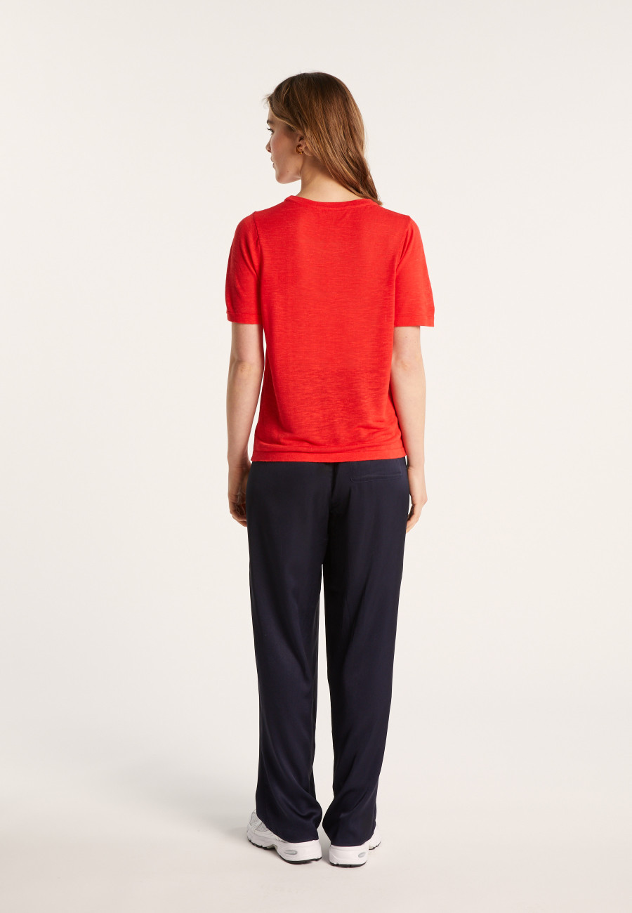 Slub linen crew neck t-shirt - Lucie