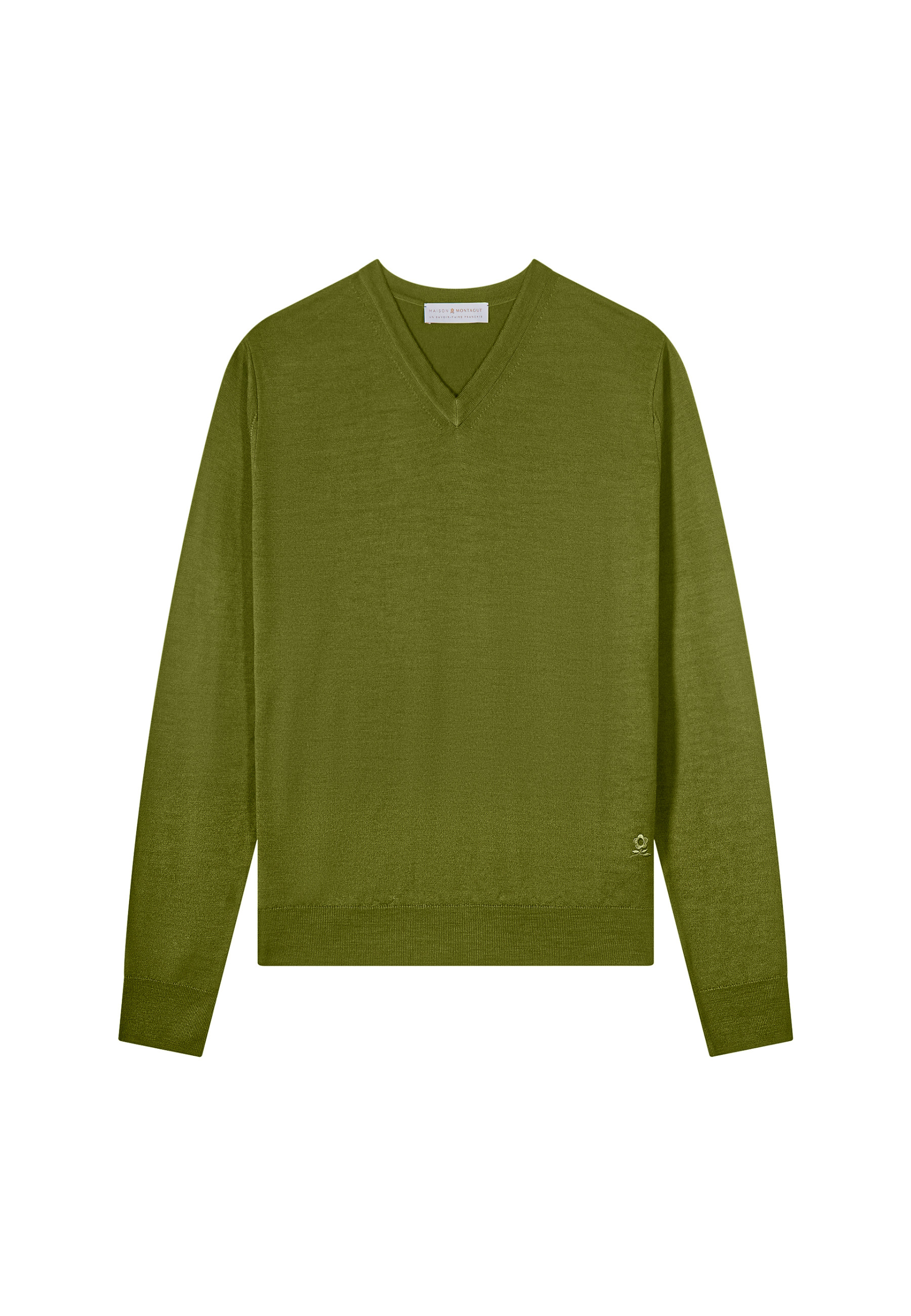 Pull col V en laine mérinos - Elmo