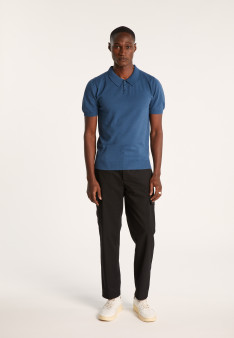 Plain dry cotton polo shirt - Bank