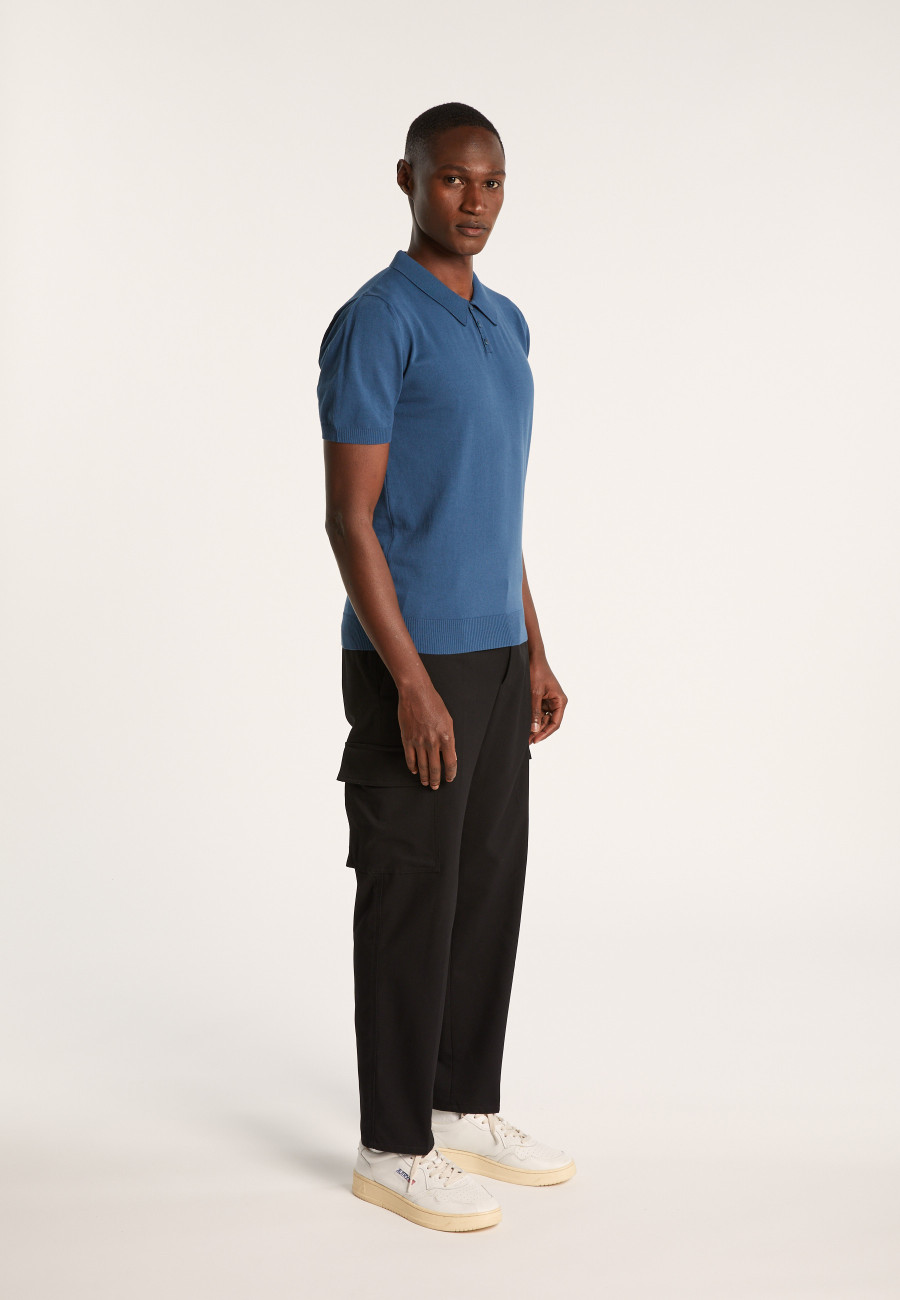 Camisa polo lisa de algodão seco - Bank