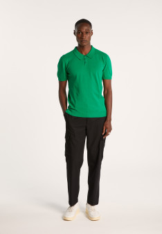 Plain dry cotton polo shirt - Bank