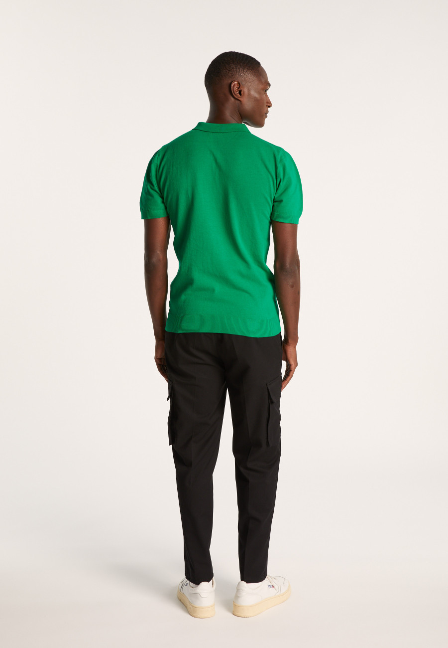 Plain dry cotton polo shirt - Bank