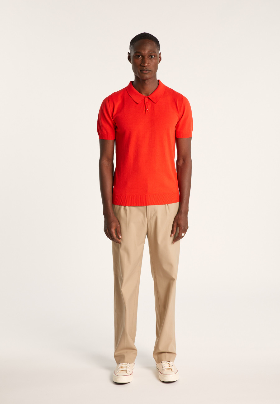 Camisa polo lisa de algodão seco - Bank