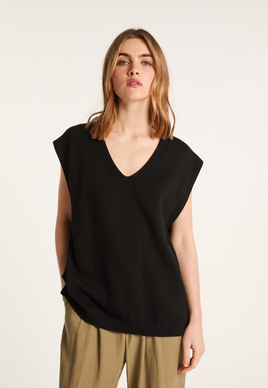 Pull unisexe sans manches en coton bio - Isodor