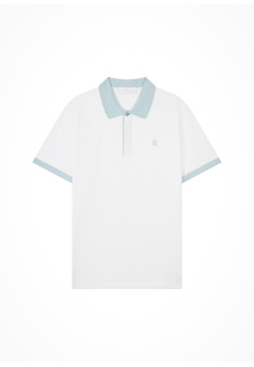 Polo bicolore en coton bio - Ignacio