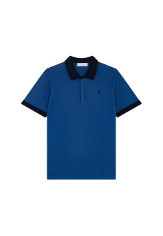 Polo bicolore en coton bio - Ignacio