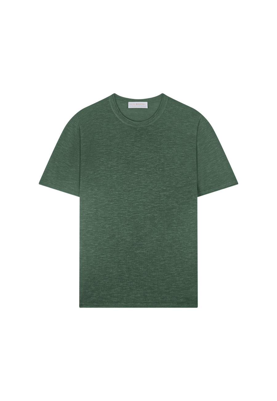 T-shirt col rond en lin flammé - Renaud