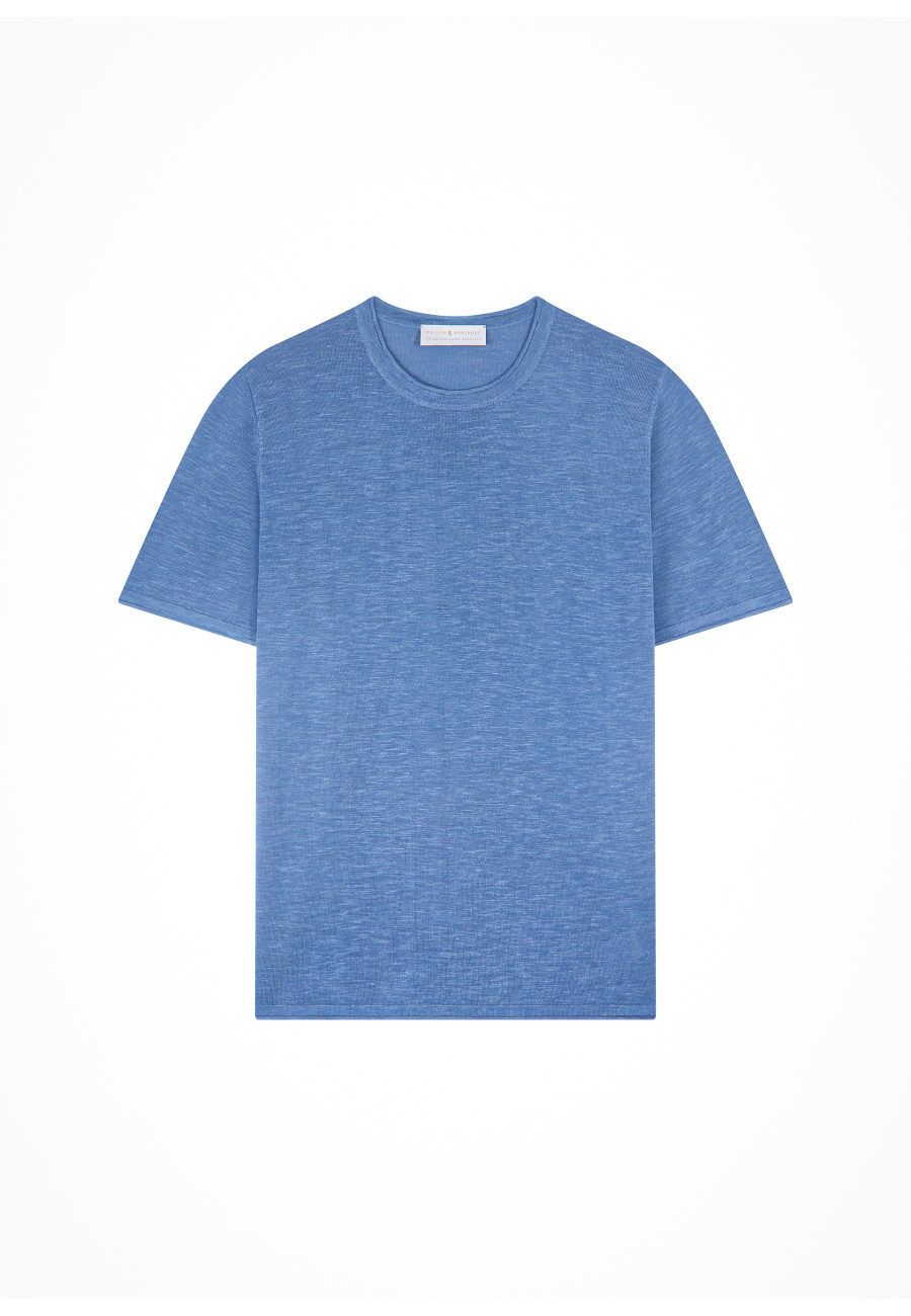 T-shirt col rond en lin flammé - Renaud