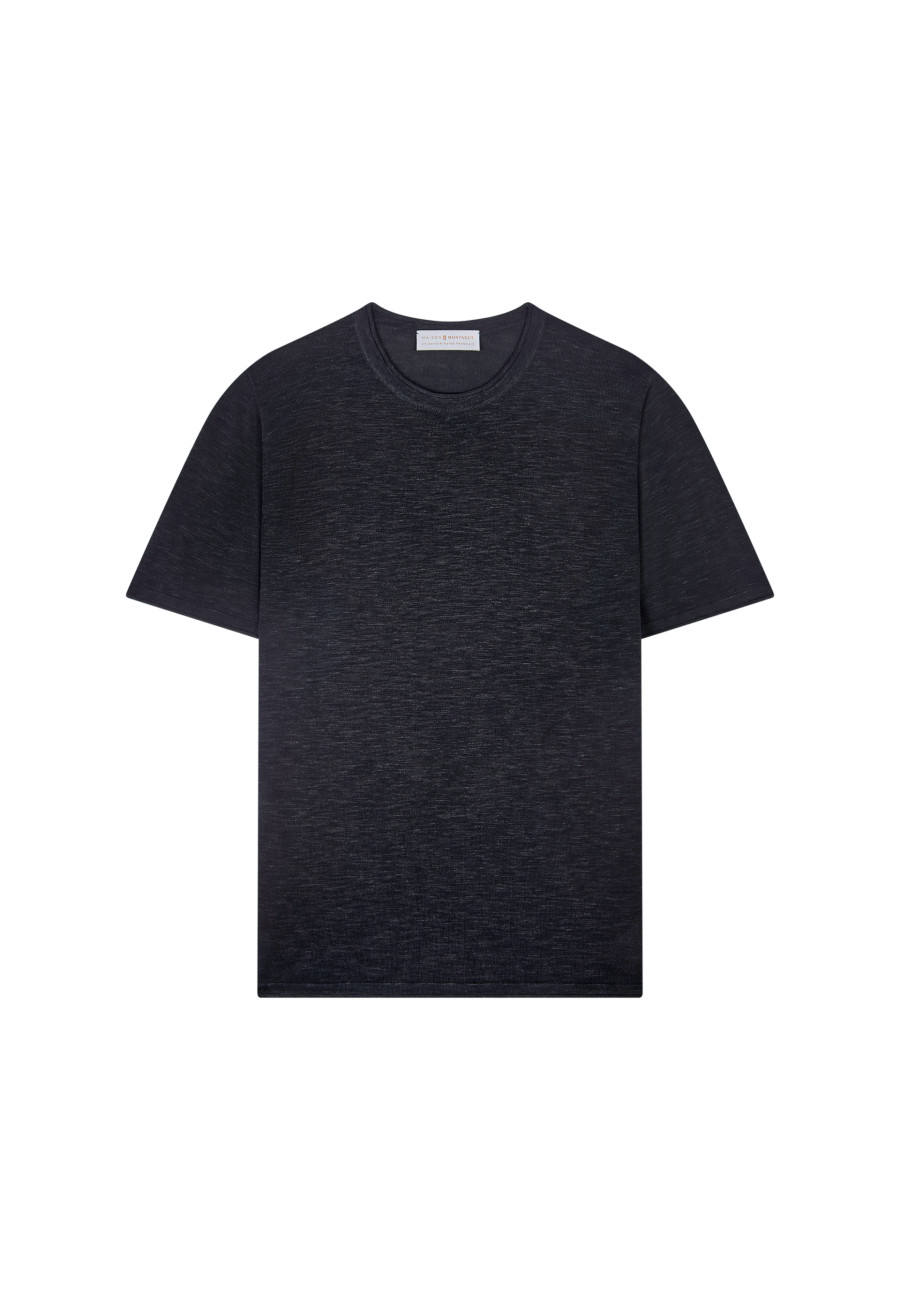 T-shirt col rond en lin flammé - Renaud