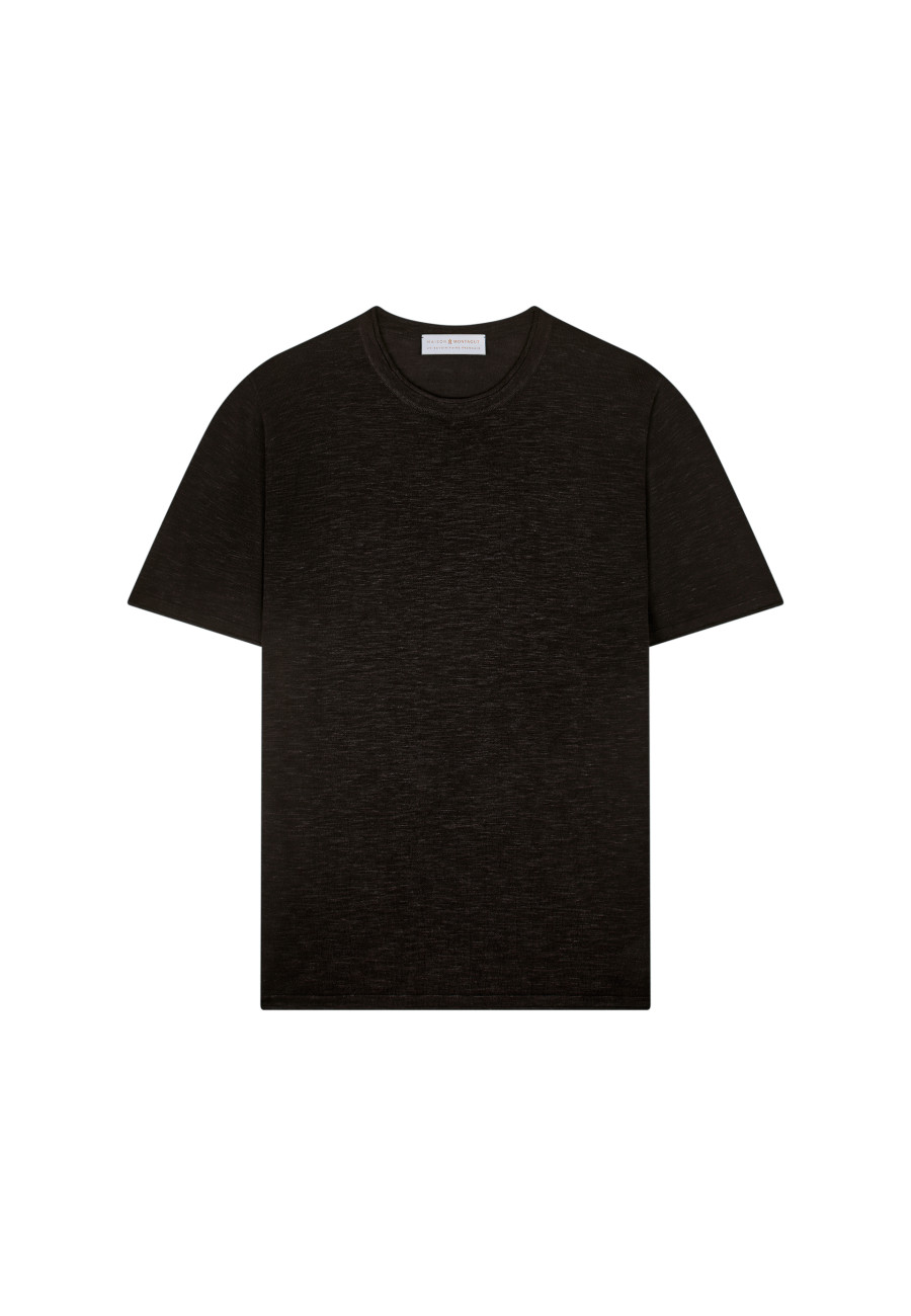 T-shirt col rond en lin flammé - Renaud