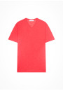 T-shirt col V en lin flammé - Reuben