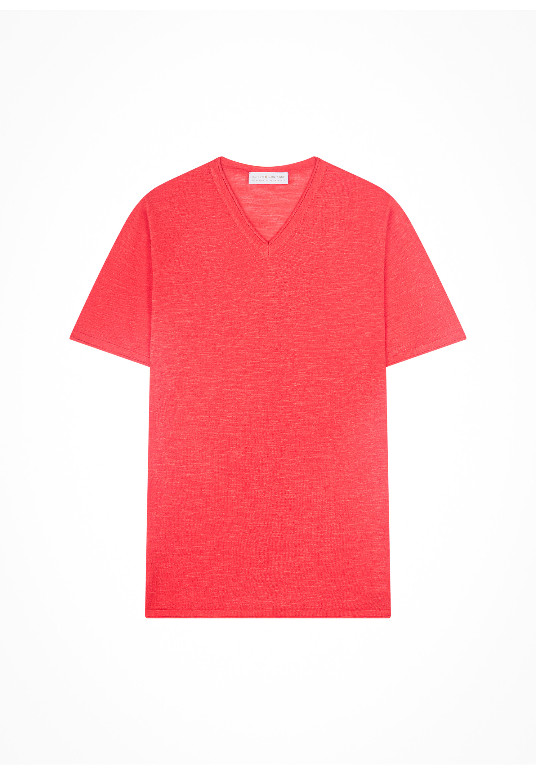 T-shirt col V en lin flammé - Reuben
