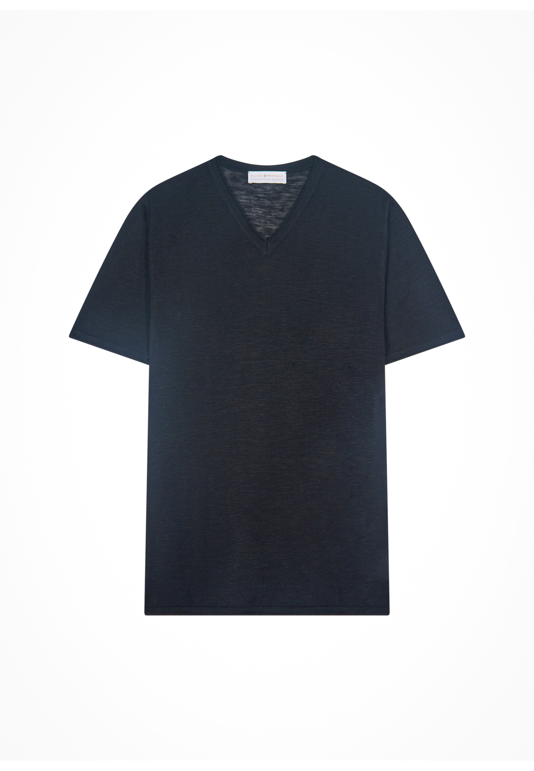T-shirt col V en lin flammé - Reuben