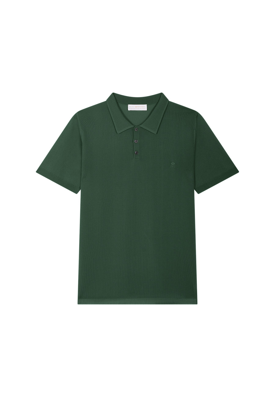 Short-sleeved polo shirt in Fil lumiere - Babar
