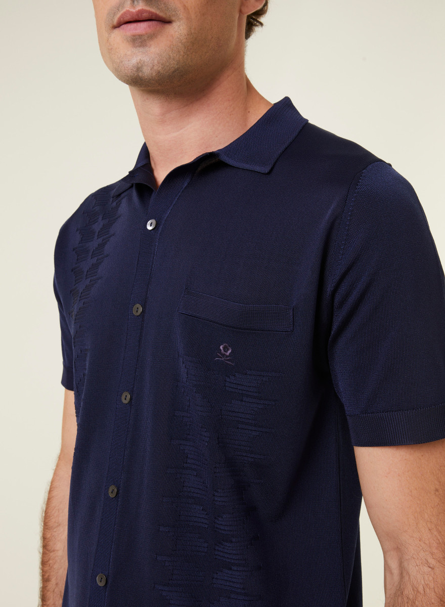 Chemise à motifs manches courtes en Fil Lumière - Gustav