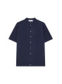 Chemise à motifs manches courtes en Fil Lumière - Gustav 0823 matelot - 75 Bleu nuit