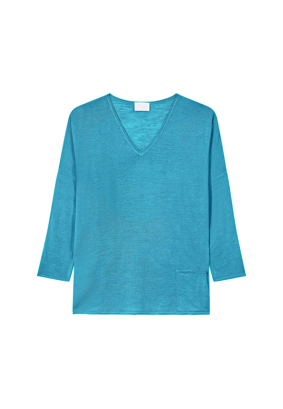 Camiseta folgada de linho com estampa slub - Balou