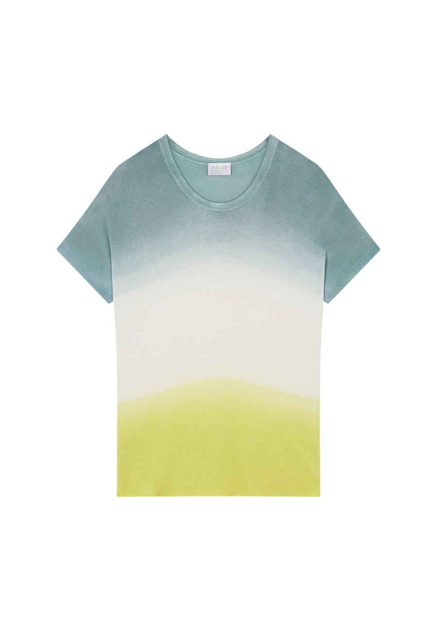 Slit T-shirt in viscose and silk - Nova Bis