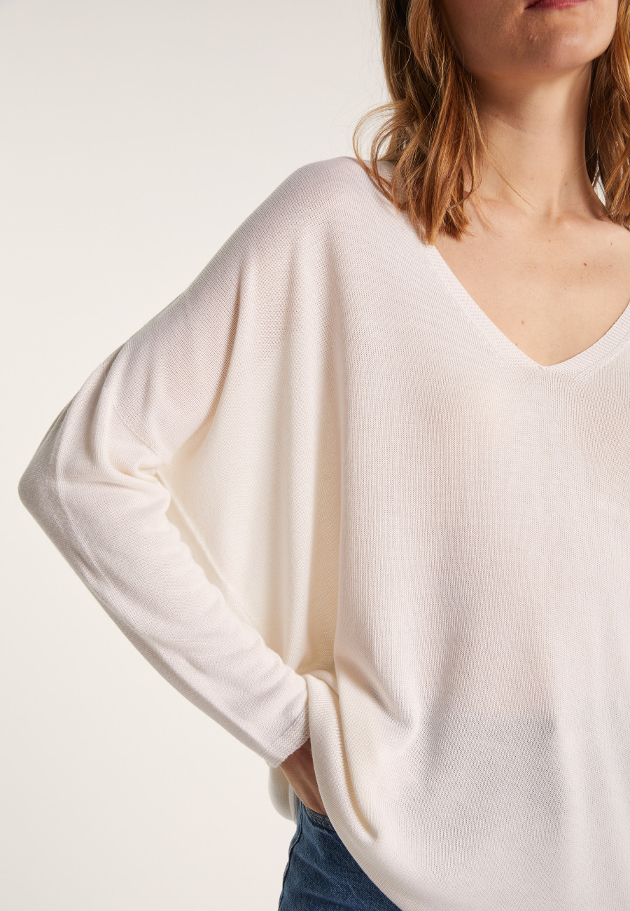 T-shirt ample en viscose et soie - Nahla