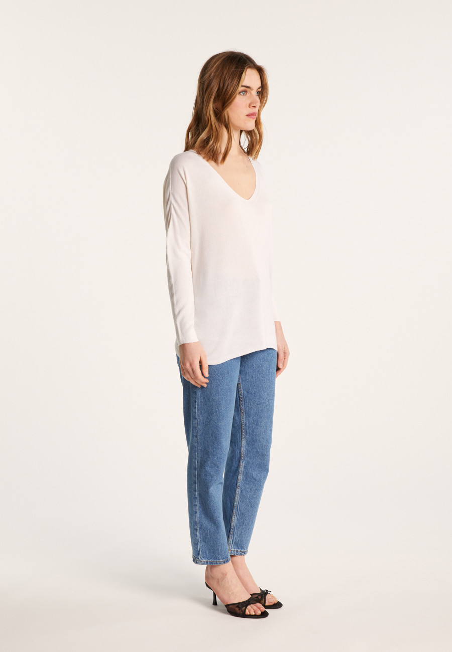 T-shirt ample en viscose et soie - Nahla
