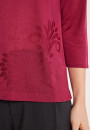 T-shirt manches coudes en Fil Lumière à motifs - Erica 0333 violette - 18 Violet foncé
