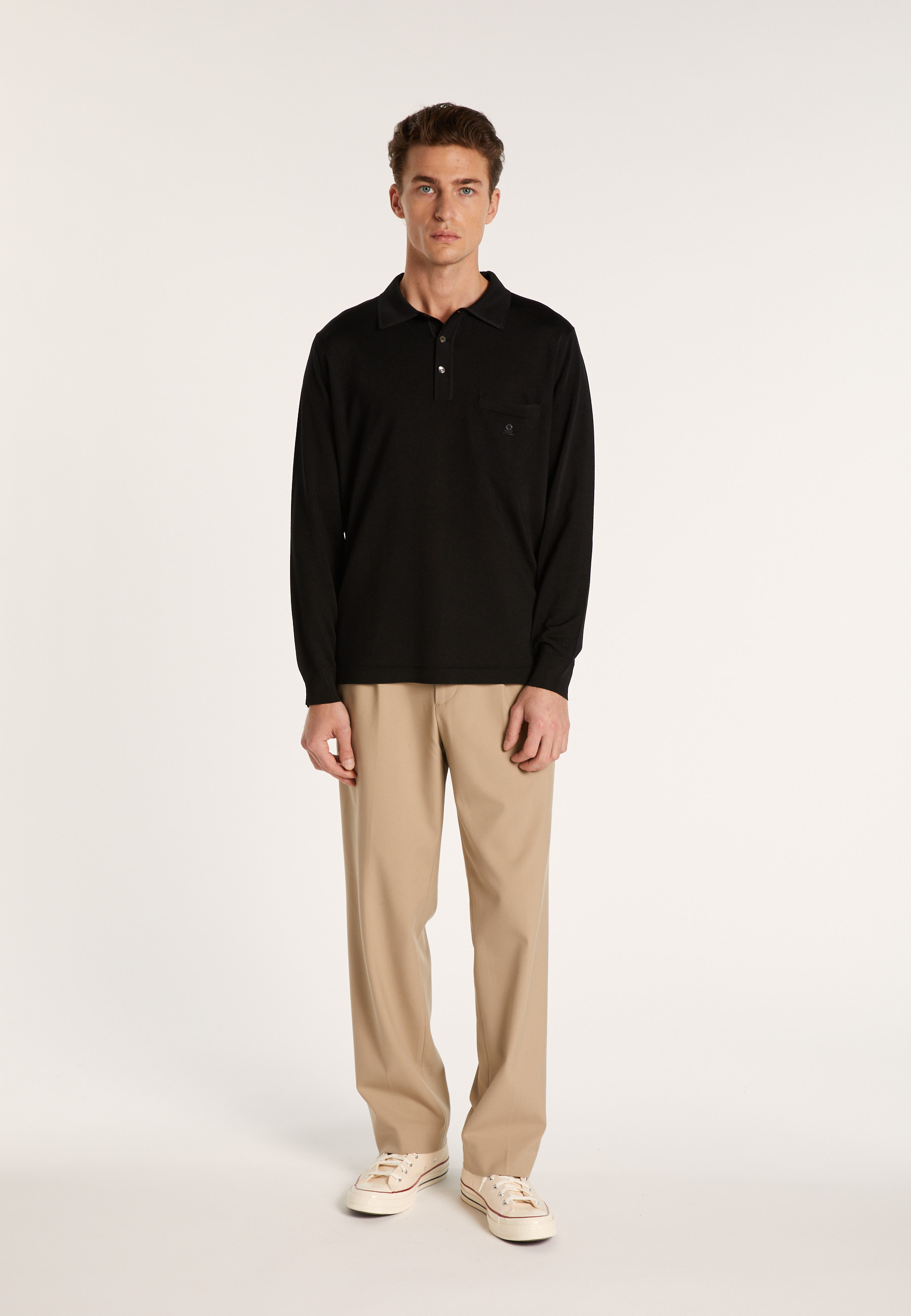 Polo manches longues homme en Fil Lumière Boris 0307