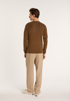 Pull ras du cou en cachemire Fernand