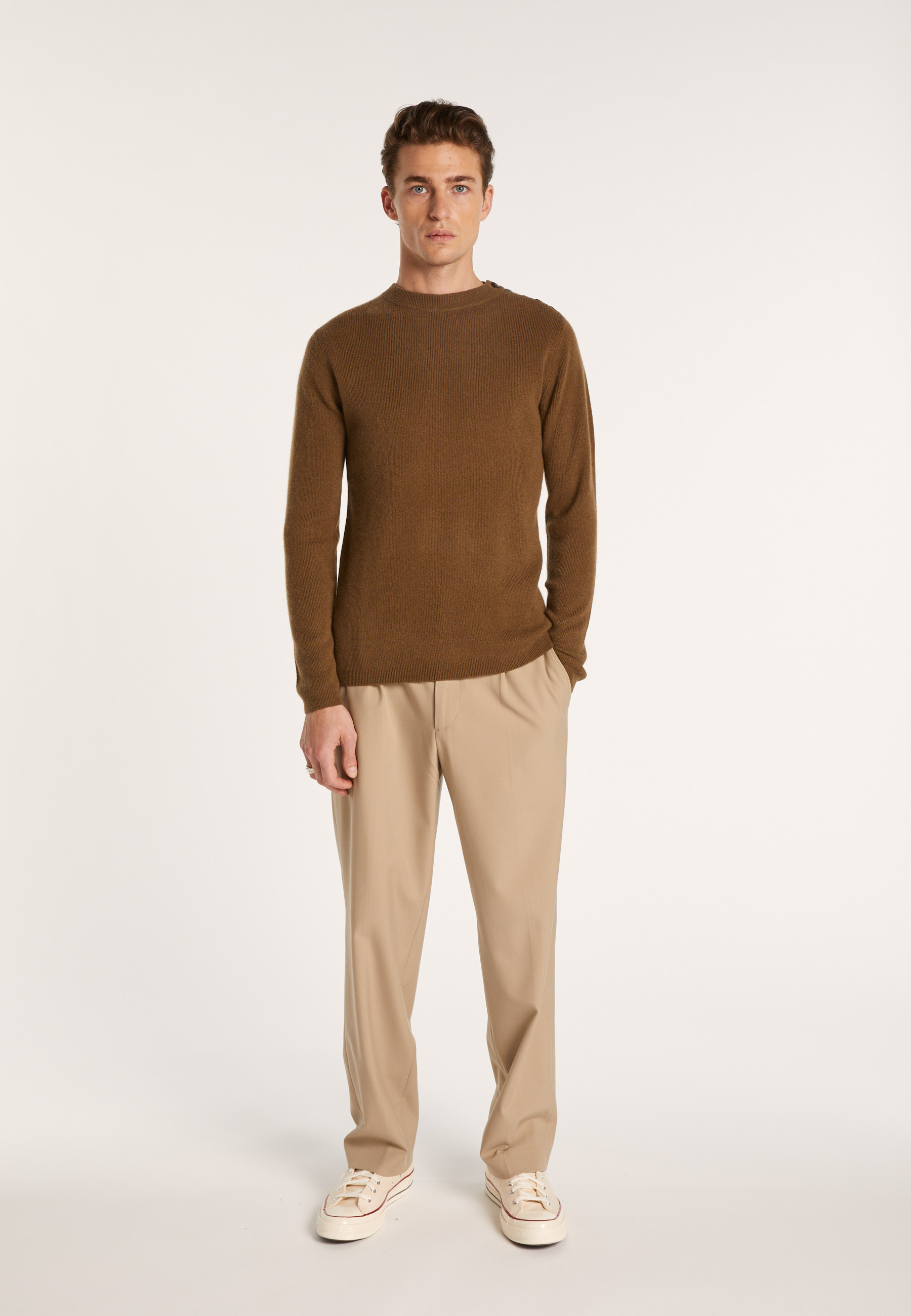 Pull ras du cou en cachemire Fernand