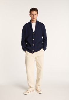 Gilet boutonné en coton - Lucy 6440 marine - 05 Bleu marine