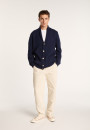 Gilet boutonné en coton - Lucy 6440 marine - 05 Bleu marine