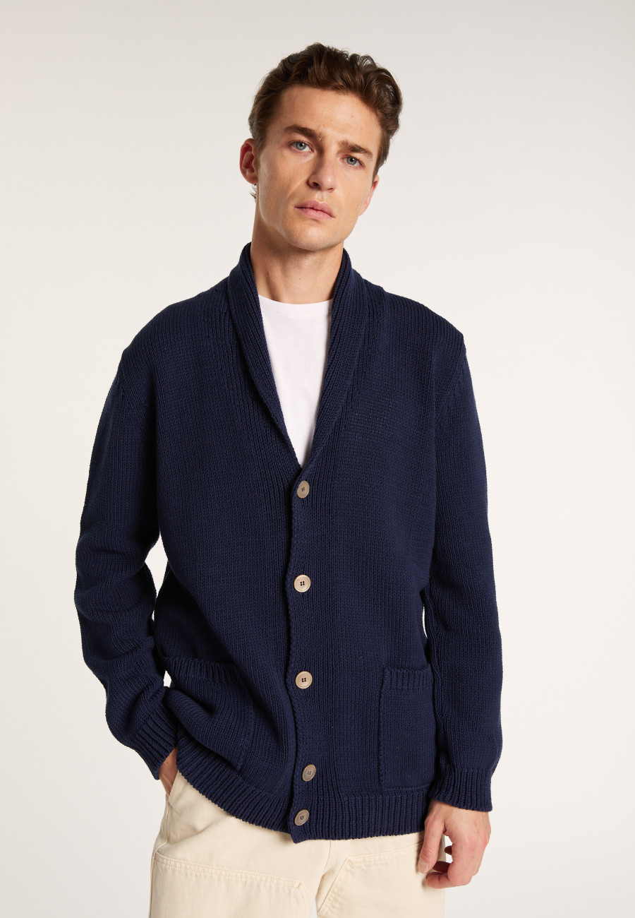 Button-up cotton cardigan - LUCY