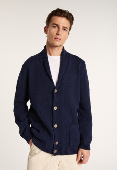 Gilet boutonné en coton - Lucy 6440 marine - 05 Bleu marine