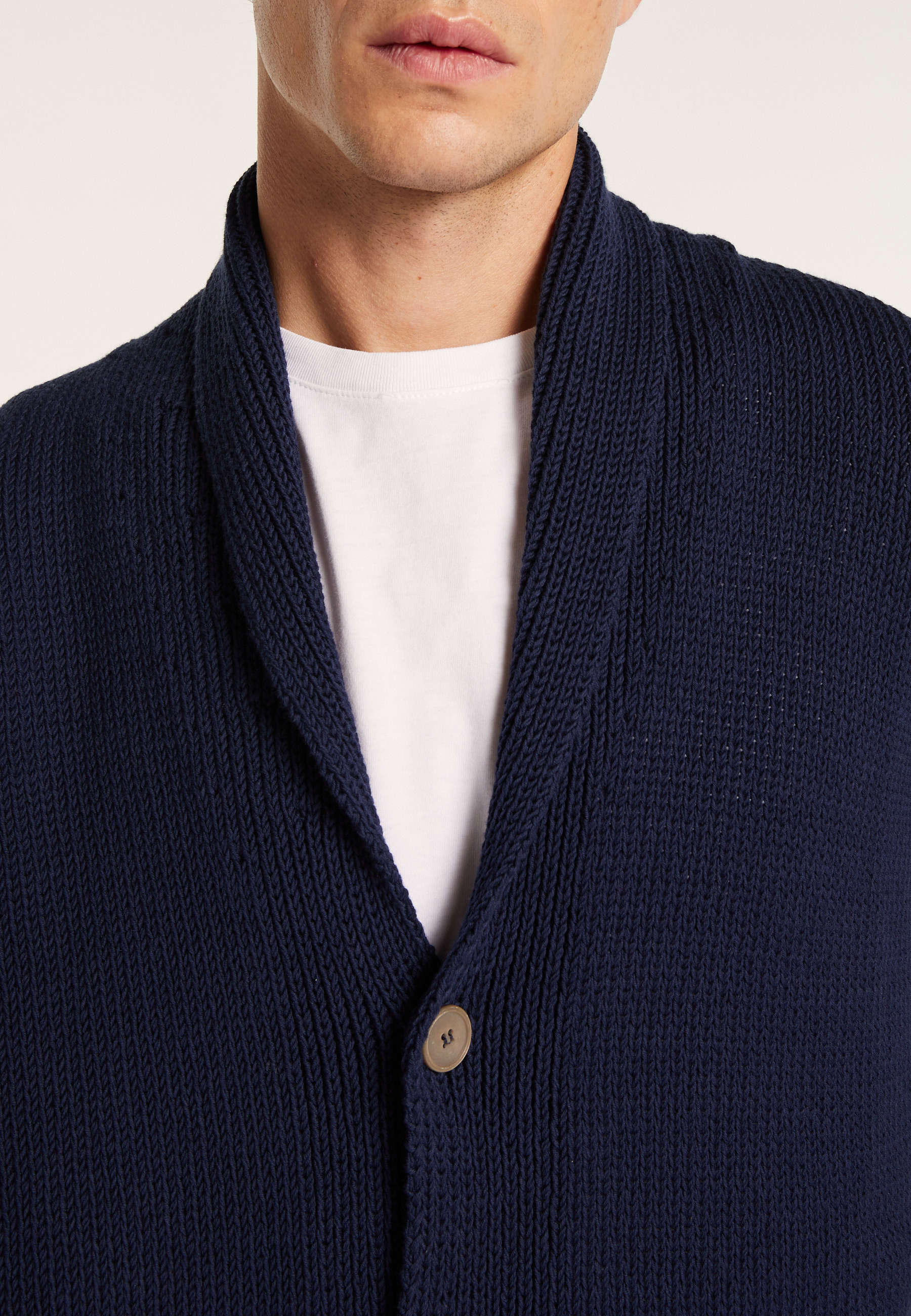Gilet boutonné en coton - Lucy 6440 marine - 05 Bleu marine