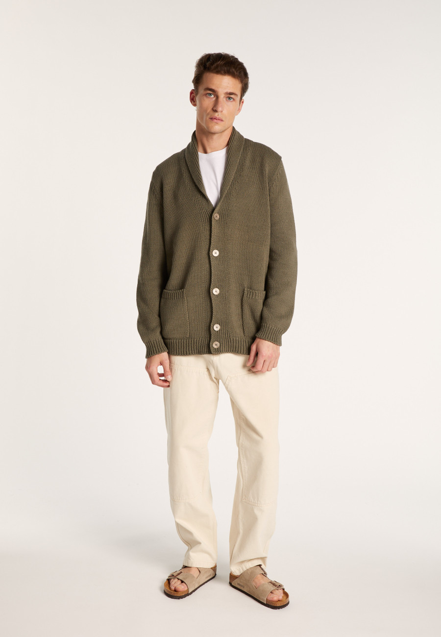 Button-up cotton cardigan - LUCY