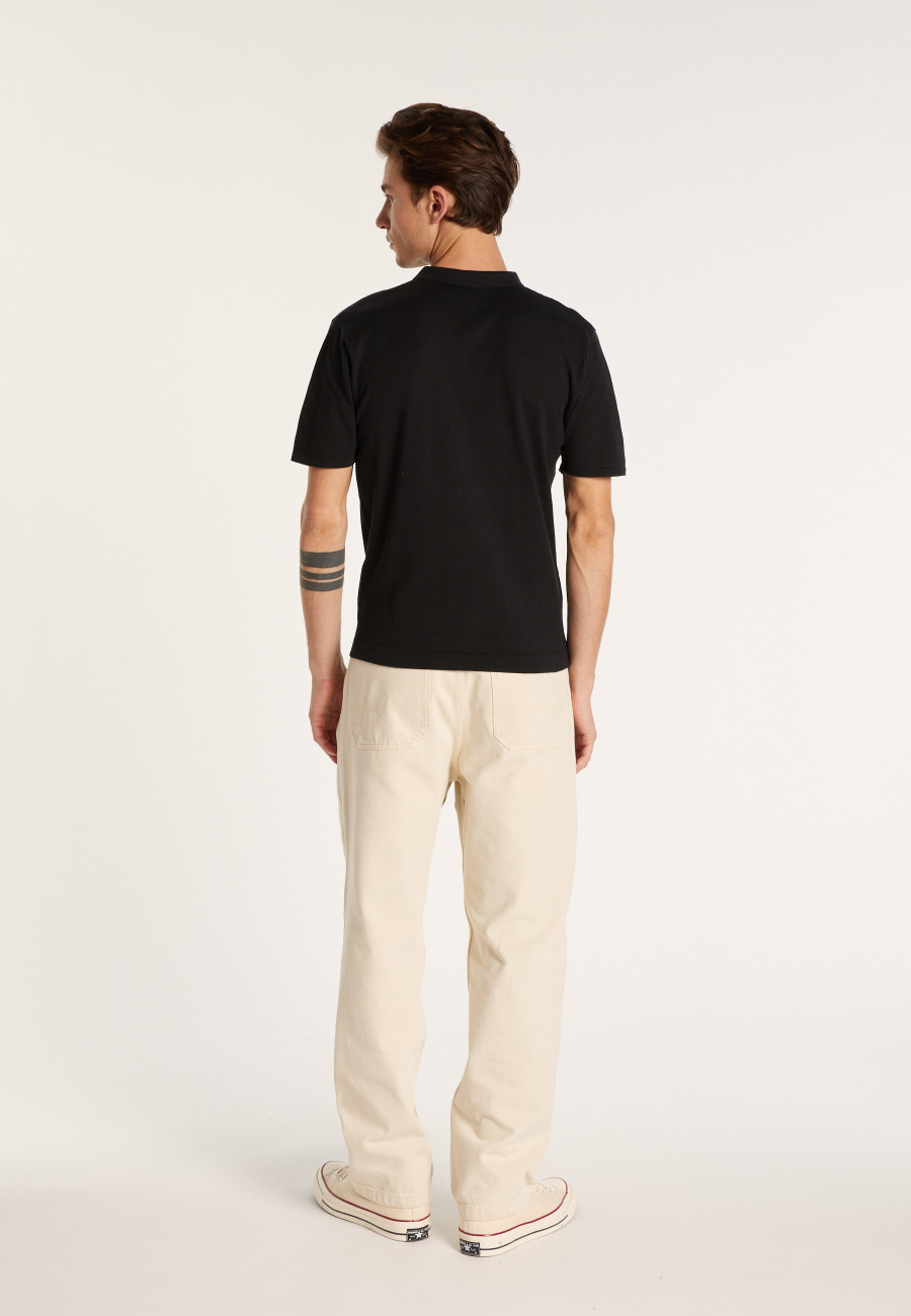 Camisa polo de algodão e seda - Lenny