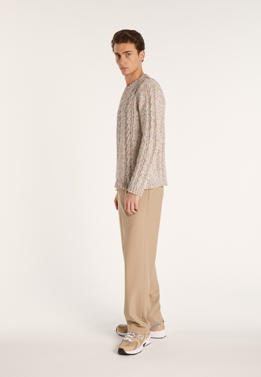 Pull à torsades fantaisie - Lizio